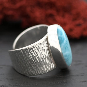 Adjustable-Larimar-Silver-Ring