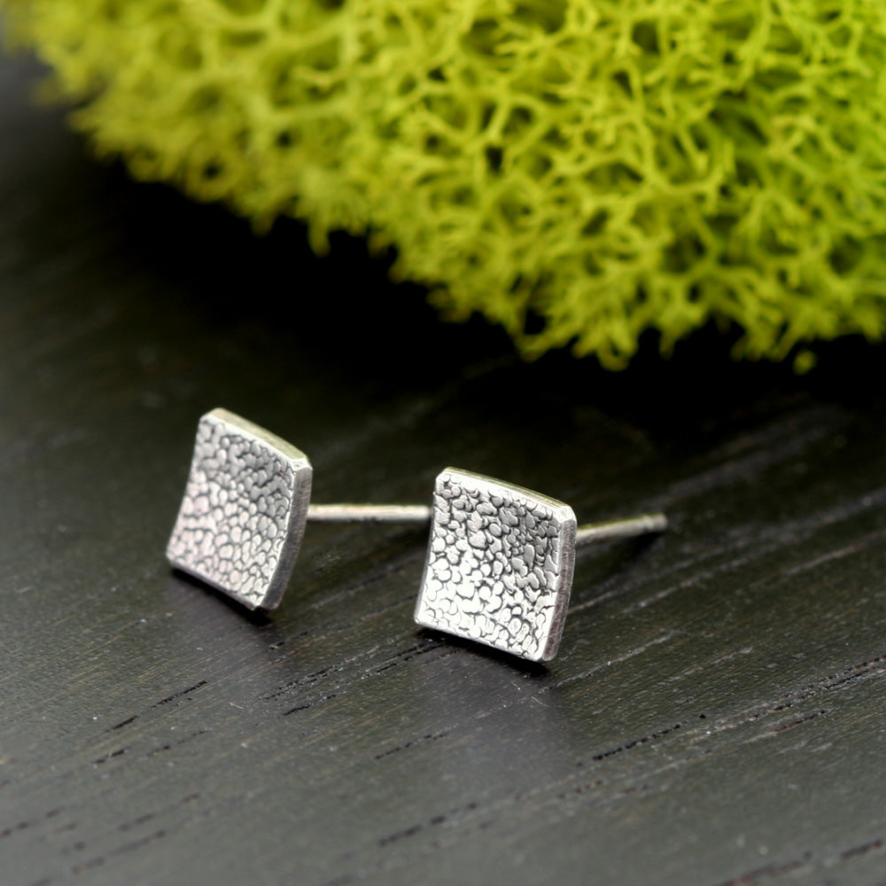 Fun little sterling silver geometric earrings