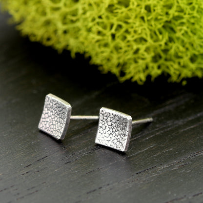 Fun little sterling silver geometric earrings